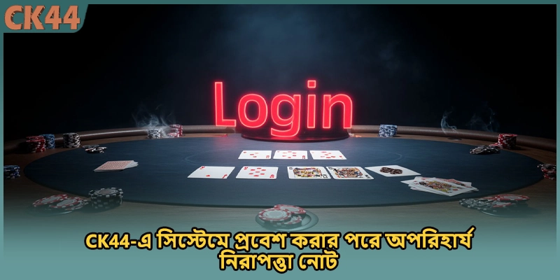 CK44-এ সিস্টেমে প্রবেশ করার পরে অপরিহার্য নিরাপত্তা নোট