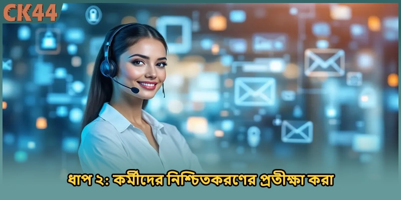 ধাপ ২: কর্মীদের নিশ্চিতকরণের প্রতীক্ষা করা