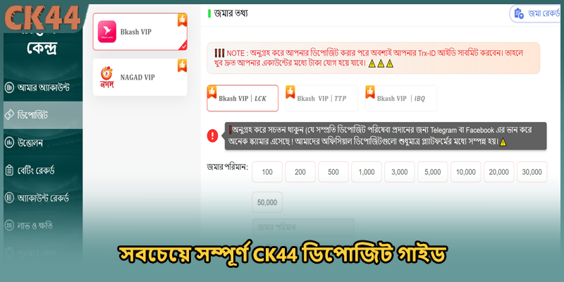 সবচেয়ে সম্পূর্ণ CK44 ডিপোজিট গাইড